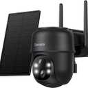 2K Cameras for Home Security-2.4G WiFi Outdoor Camera Wireless Solar/Battery Powered, 360 Viewing, Human Detection, Color Night Vision, Cloud/SD Storage B6 (B6-Black-1pack-2.4G)