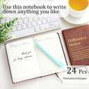 Chiisong 24 Pcs Employee Appreciation Gifts A6 Small Leather Journals Bulk Inspirational Different Maker Notebook Thank You Gift for Women Leadership Coworker Team Staff Christmas (Colorful)