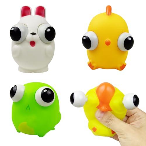 Pinkiwine 3 Pack Easter Squeeze Out Eyes Toys for Kids Boys Girls Toddlers Easter Basket Stuffers Gifts Party Favors