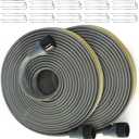 Hopegiver Sprinkler Soaker Hose 50 ft 2-Pack Yard Sprinkler Hose 100 ft for Lawn Water Saving with Stakes, Drip Irrigation Hoses Garden Watering System(Grey,50 ft 2-Pack) (Gray)