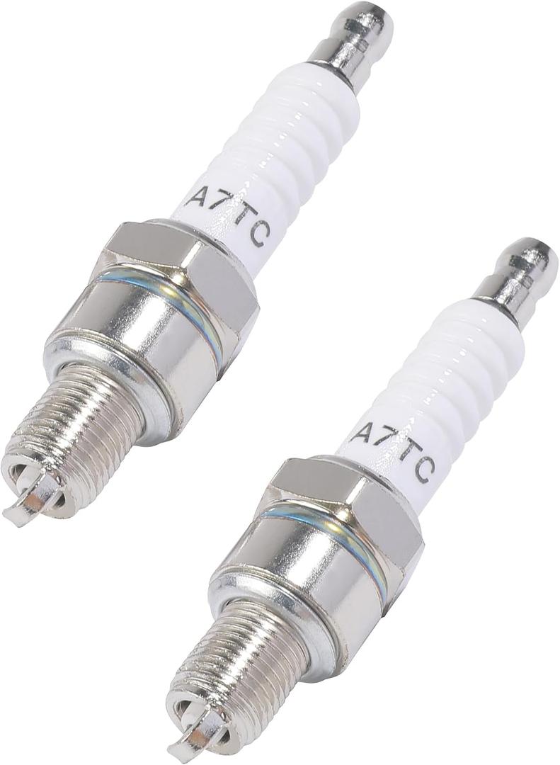 SCUARI 2PCS A7TC Spark Plug,Car Accessories Motorcycle Spark Plugs,Used to GY6 50cc 70cc 90cc 110cc 125cc ATV Scooter Dirt Bike Moped Go Kart Racing Bike,Compatible with C7HA C5HA PZ7HS S102F Z12