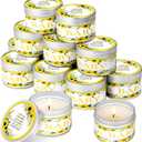 Funtery 12 Pcs Baby Shower Party Favors for Guests Baby Shower Candles Lavender Scented Candle Rustic Tealights Candles Gender Reveal Return Gifts(Sunflower)