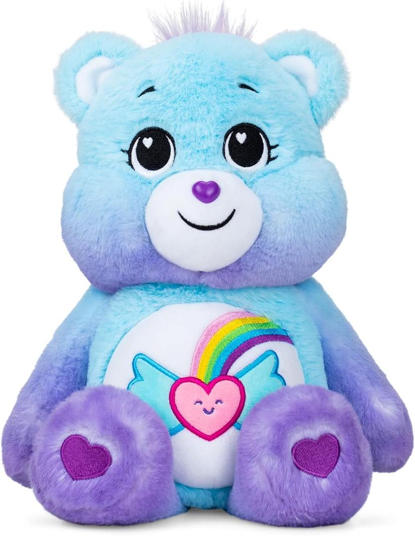 Care Bears 14" Medium Plush - Dream Bright Bear - Light Blue Plushie for Ages 4+ – Stuffed Animal, Soft and Cuddly – Good for Girls and Boys, Employees, Collectors, Great Valentines Day Gift for Kids