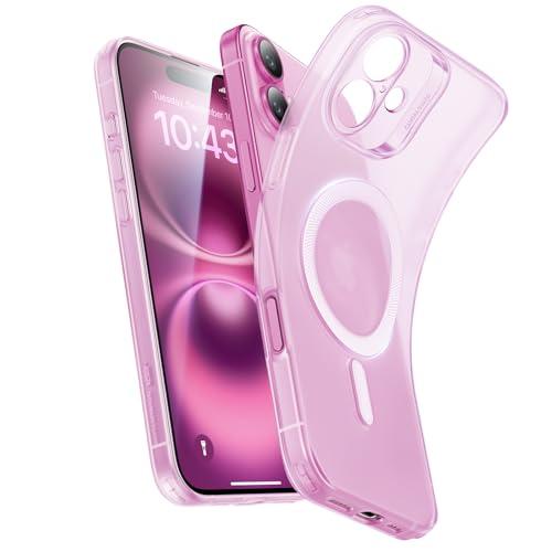 ESR for iPhone 16 Pro Case, Compatible with MagSafe, Camera Protection, Shockproof Thin Cover, Resists Yellowing and Scratches, Magnetic Phone Case for iPhone 16 Pro, Zero Series, Frosted Pink, 2 Pack