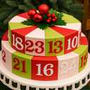 2 x Yinder 24 Pcs Christmas Empty Advent Calendar Boxes to Fill DIY 24 Days Countdown Gift Boxes Double Layer Cake Advent Calendar Fill Your Own for Xmas Holiday Decorations