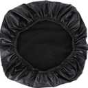 Waterproof Office Chair Seat Covers with Elastic Edges PU Leather Seat Covers for Dining Chairs Stretch Dining Room Chair Seat Covers Removable Chair Protector Seat Cushion Slipcovers (Black)