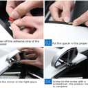 Blind Spot Mirror for Car, HD Glass Convex Wide Angle Blindspot Rear View Mirrors, Adjustable Clip On Car Side Mirror for Trucks SUVs Jeep RVs, Fits Max 0.16in/0.4cm Framed Mirrors
