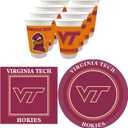 Virginia Tech Hokies Party Supplies 48 Piece Officially Licensed University Set: 16 oz. Plastic Beverage Cups, 9" Paper Plates, Luncheon Napkins, Complete Party Supplies for 16 Guests by Westrick