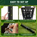 Pitching Net, 9 Hole Pitching Net with Strike Zone, Adjustable Softball/Baseball Hitting Net with Pitching Target, Portable Indoor Outdoor Training Equipment for Batting