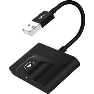 Teeran CarPlay Wireless Adapter for Factory Wired CarPlay 2024 Upgrade Plug & Play Dongle Converts Wired to Wireless for Cars from 2015 & iPhone iOS 10+ (Black)