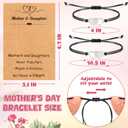 2 x EOBOH Mother’s Day Gift Bracelets, Mother’s Day Bracelets Adjustable Hearts Mother Daughter with Card, Love Mothers Day Gifts for Grandma Daughter Accessories