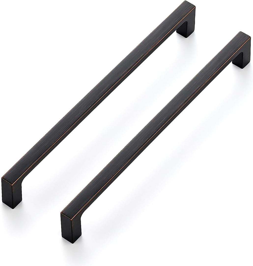 Ravinte 30 Pack Solid 7-1/2 Inch Kitchen Square Cabinet Handles Oil-Rubbed Bronze Cabinet Pulls Drawer Pulls Kitchen Cabinet Hardware Kitchen Handles