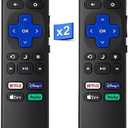 Replacement for Roku-TV-Remote, Compatible for Hisense/Onn/Sharp Roku Series Smart TVs【Pack of 2】