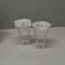 2PCS 20oz Glass Cups with Lids and Straws, Iced Coffee Cups with Lids, Stylish Ribbed Thick Drinking Glasses Tumbler for Juice, Smoothies, Cold Beverages, Cute Cup Gifts with Clean Brush