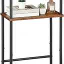 HOOBRO Narrow Console Table for Small Space, 15.7" Entryway Table with Storage, Sofa Table with 2 Shelves, Skinny Console Table for Entryway, Hallway, Living Room, Rustic Brown and Black BF40XG01