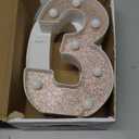 Treela 8.7'' Birthday Decorative LED Light up Numbers, Glitter Marquee Number Sign for Night Birthday Party Decorations Anniversary Bar LED Sign Backdrop Wall Table Centerpieces(30th,Rose Gold)