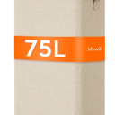 Lifewit 75L Slim Laundry Hamper with Lid, Narrow Laundry Basket with Removable Bag & Bamboo Handles, Fodable Thin Dirty Clothes Hamper for Laundry Collapsible Bin for Bathroom Bedroom Dorm, Beige (16.54"L x 9.84"W x 28.35"H)
