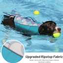 Cyeollo Mermaid Dog Life Jacket Chin Float Support Dog Life Vest, Blue, M | High Buoyancy, Reflective Strips, Rescue Handle & Leash Ring, Adjustable Fit, Lightweight Comfort, For Swimming & Boating, Size: Medium (Chest Girth: 20"-24")