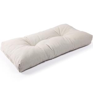 SUNROX LokGrip Non Slip Tufted Memory Foam Bench Cushion, FadeShield Water Resistant Durable Thicken Outdoor/Indoor Bench Seat Pads 59x16x4 inch, Cream