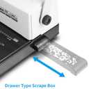 MAKEASY Coil Spiral Binding Machine 4:1 pitch - Manual Hole Punch - Electric Coil Inserter - Adjustable Side Margin - for Letter Size/A4/A5, Comes with 1 Box 5/16'' Plastic Coil Binding Spines & Plier