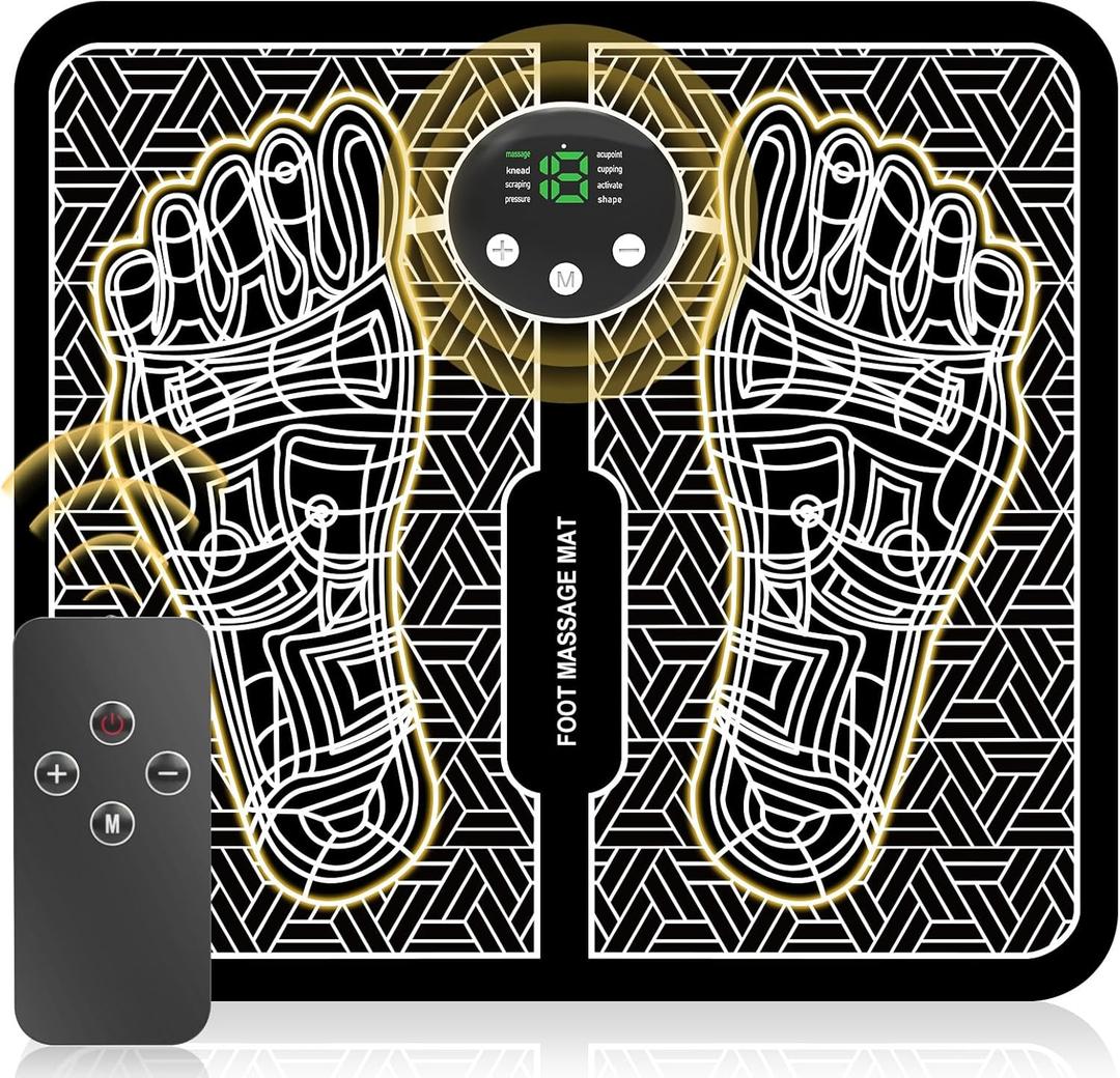 Transcutaneous Electronic Nerve Stimulator, EMS Foot Massager for Muscle Relaxation, LCD Display Screen,Back & Legs Massager