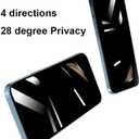 2 Pack 360 Degree Privacy Tempered Glass for iPhone 15 Plus/iPhone 16 Plus Anti-Spy 4 Directions Screen Protector 4 Sides Film 6.7 inch