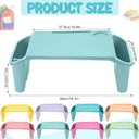 Beeveer 8 Pcs Kids Lap Desk Tray Bulk 19.7x9.6x7.1in Portable Lap Tray for Kids Plastic Lap Table with Side Storage Space for Bed Classroom Laptop Children Car Activity Eating Floor (Pastel Color)
