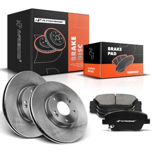 A-Premium 11.81 inch(300 mm) Front Vented Disc Brake Rotors + Ceramic Pads Kit Compatible with Select Hyundai and Kia Models - Optima 2011-2016, Sonata 2011-2015, 6-PC Set