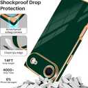 Designed for iPhone Air Case Rectangle, Works with Magnetic Wireless Charging, Full Lens Protection, Flexible TPU Electroplated Edge for Women Men Phone Case for iPhone Air Green (Air 6.5inch)