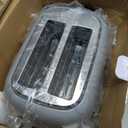 Toaster 2 Slice Retro Stainless Steel with 1.5 Extra Wide Slots Bagel, Defrost, Reheat, Cancel Functions, 6 Bread Shade Settings, Removable Crumb Tray, Gray