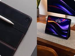 Leather Case for iPad Pro 12.9" 3-6th Gen (2018-2024), with Pencil Holder&Buckle, Auto Wake/Sleep, Adjustable Stand, Black