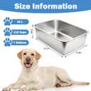 Fhiny 7 Gallon Stainless Steel Dog Water Bowl, Extra Large Capacity Dog Water and Food Bowl, Metal Pet Feeding Bowl for Indoor and Outdoor Use for Large Breed Pets（19.7 x 13.8 x 9.9 in）