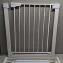 Cumbor 29.7-46" Baby Gate for Stairs, Toddler Safety Essentials for The House, Auto Close Dog Gate for Doorways, Mom's Choice Awards Winner-Easy Install Pressure Mounted Pet Gates for Dogs, White