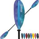 Best Marine and Outdoors Carbon Fiber Kayak Paddle for Adults – Lightweight 2-Piece Paddle with Fiberglass Reinforced Blades, Adjustable Feather Angles, Floating Design, 220cm 
