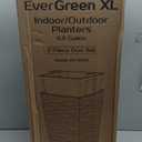 Mueller M-Resin Heavy Duty Tall Planters for Outdoor Plants, Indoor Grande Plant Pots, Boxes, Trees, Flower Pots, 2-Piece Set, 27,5", Modern Design, Built-in Drainage, Front Porch Decor, Mocha