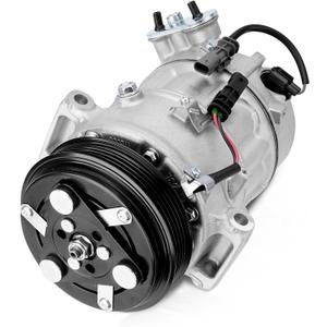 AC Compressor with Clutch with Clutch Compatible with Chevy Equinox/GMC Terrain 2012-2015 2.4L, w/Two Plug