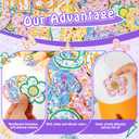 Self-Adhesive Letter Patches for Bags: NICEVINYL 78PCS Multicolor Floral Fabric Varsity Letters Stick on Patches - Cute Flower Star Heart Lightning Bows Sticker for Clothing Jackets Jeans Caps