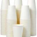 Amazon Basics Disposable Paper Cups for Hot and Cold Beverages, 12 ounces, White, 1000 Count