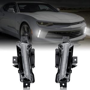 Daytime Running Lights for Chevy Camaro, DRL Driving Fog Light Bumper Light for 2016 Chevrolet Camaro LT / 2017-2018 Camaro LS RS LT ZL1 / 2019-2022 Camaro ZL1 Accessories (NO Turn Signal)