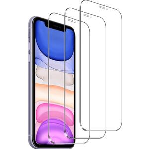 YMHML 3 Pack compatible for iPhone 11 Screen Protector Tempered Glass, [Military Grade Shatterproof] HD Clear Film Case Friendly Screen Protector for iPhone 11 Accessories