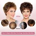 REECHO Hair Topper, Short Wiglet Hair Topper for Women with Thinning Large Coverage Synthetic Top Crown Hairpiece for Women - Dark Chocolate Brown