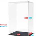 Choowin 31 inch Tall Acrylic Display Case for Lego Disney Castle 71040 Display Thickened Clear Acrylic Display Cases for Collectibles Figures Doll Assemble Dustproof Display Box(Black Base)