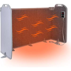 Panel Space Heater for Office/Home Quiet, Portable Electric Space Heater Warmer, Under Desk Heater for Legs Feet Knee, Foldable Foot Warmer with Thermostat Auto Shut Off, 12H Timer