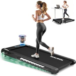 4-in-1 Walking Pad Treadmill with Speaker, 6.2MPH Walking Pad with 10% Incline, Under Desk Treadmills for Home with App Compatible, 2.75HP Brushless Drive, 12 HIIT Programs, 350 LB Weight Capacity