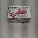 Honoson Mini Craft Iron Mini Heat Press Small Iron 3.93 x 2.36 x 2.76 in Portable Handy Tiny Flatiron with Charging Base Accessory for Fuse Bead Patch DIY Heat Transfer Vinyl(Light Yellow)