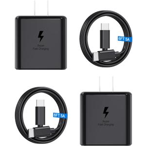 XOUBZ 2026 45W Super Fast Charger USB-C Type C PD3.0 Android Phone Charger Compatible with Samsung Galaxy S25 Ultra/S25/S25+/S24 Ultra/S24+/S24/S23 S22 S21 Ultra/Z Fold 6 5/Z Flip 6 5 4, 2 Pcs