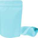 100 Pieces Mylar Bags - 4x6 Inches Mylar Food Storage Bags Resealable Foil Pouch Bags Stand Up Ziplock Bag Bulk Food Storage Bag (Blue)