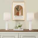 Cordless Modern Resin Table lamp, Fluted Column Base, 5200-mAh Rechargeable Battery, 3-Level Brightness, Build-in Integrated LED 320 Lumen Max, for Bedside Desk Nightstand Light