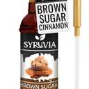 Syruvia Coffee Syrup, Brown Sugar Cinnamon Flavored Syrup for Drinks, Lattes, and Desserts – 25.4 fl oz - with Pump (EXP 12/31/26)
