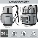 Large Waterproof Insulated Cooler Backpack for Men & Women, Double Decker Leak Proof Cooler Backpack for Beach, Camping, Picnic, Travel, 26L, 44Cans